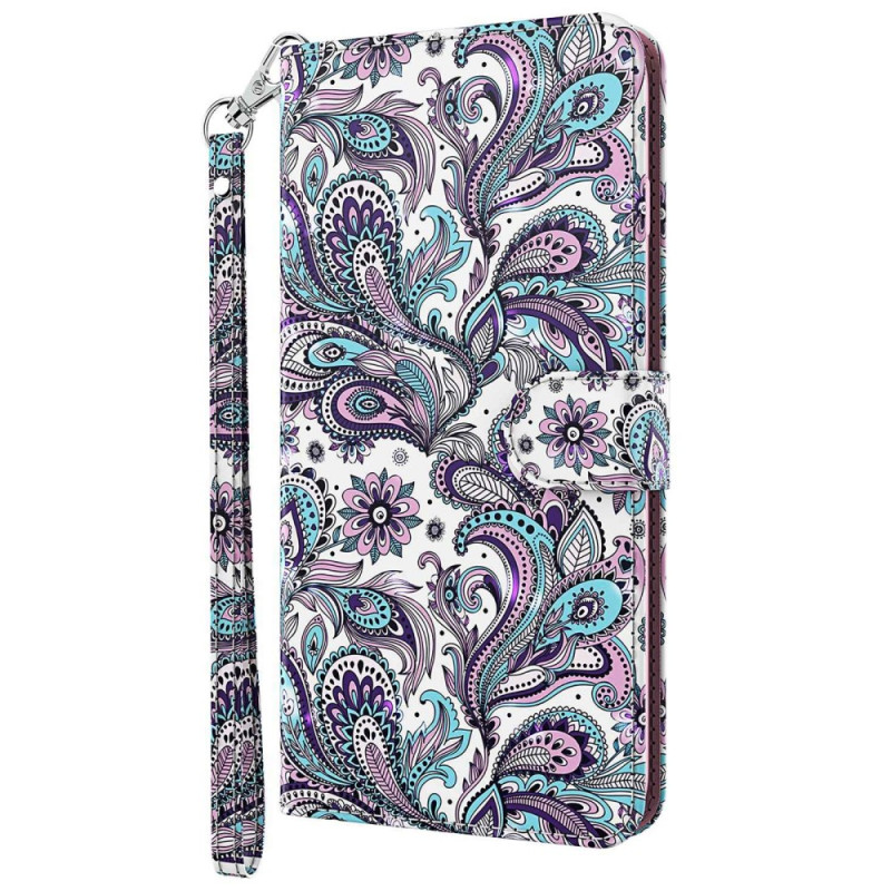 Housse Oppo A94 5G Fleurs Motifs avec Lanière