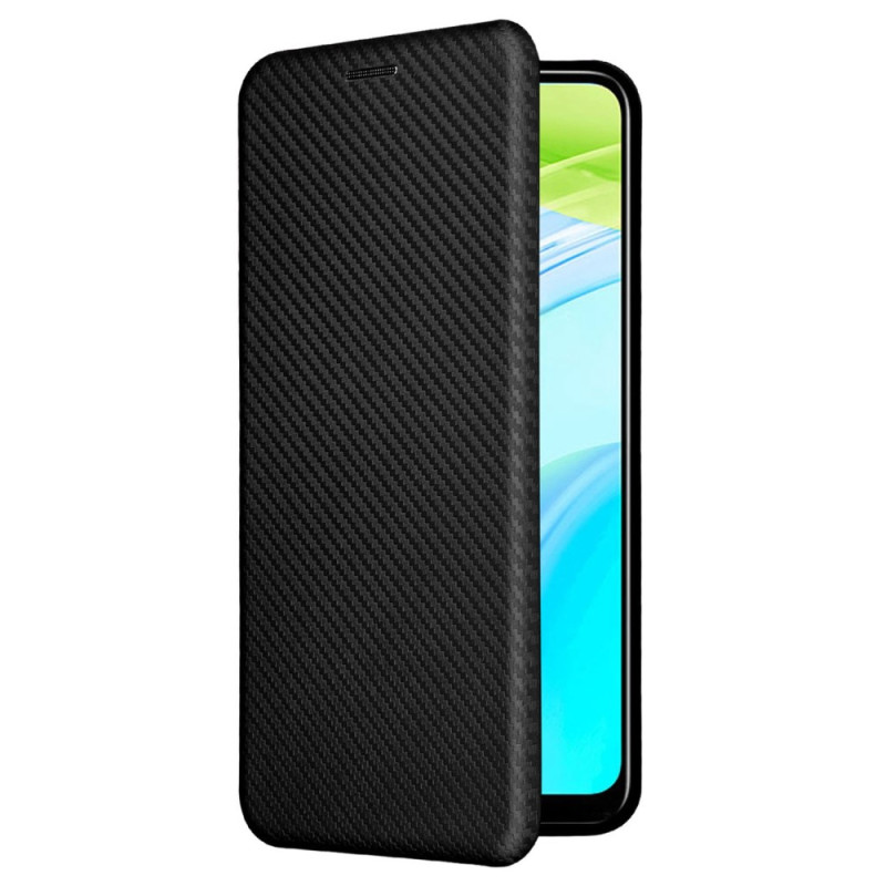 Flip Cover Realme C30 Fibre Carbone à Anneau-Support