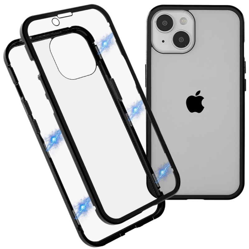 Coque iPhone 14 Avant et Arrière Verre Trempé et Métal