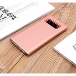 Flip Cover Samsung Galaxy Note 8 Miroir Et Effet Cuir