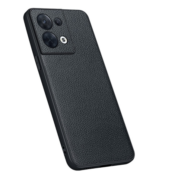 Coque Oppo Reno 8 Véritable Cuir Litchi