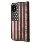 Housse iPhone X Drapeau USA