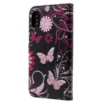 Housse iPhone X Papillons et Fleurs