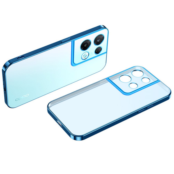 Coque Oppo Reno 8 Transparente Rebords Style Métal SULADA