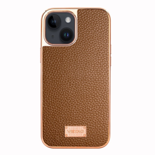 Coque iPhone 14 Plus Effet Cuir Litchi VIETAO