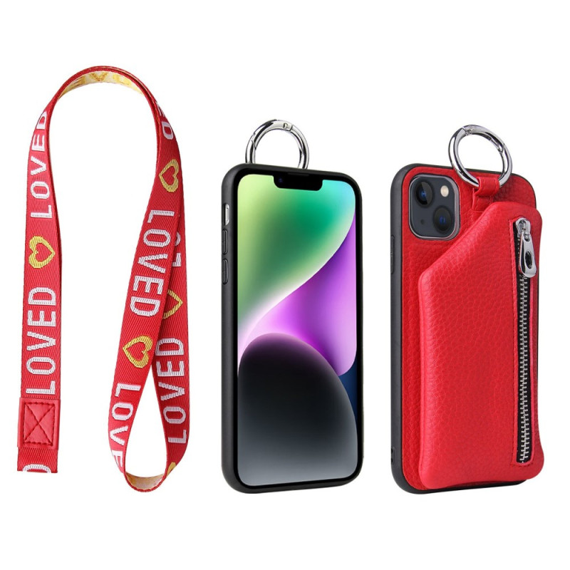 Coque iPhone 14 Plus Porte-Cartes dÉtachable avec Fermeture Éclaire