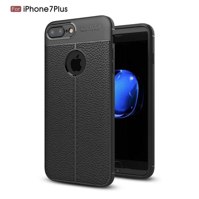 Coque iPhone 8  Plus / 7 Plus Effet Cuir Litchi