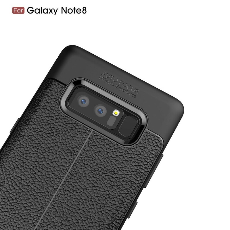 Coque Samsung Galaxy Note 8 Effet Cuir Litchi Double Line