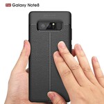 Coque Samsung Galaxy Note 8 Effet Cuir Litchi Double Line