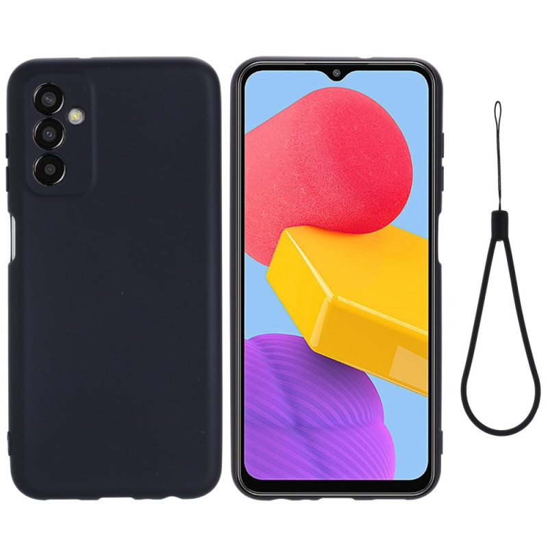 Coque Samsung Galaxy M13 Silicone Liquide avec Lanière