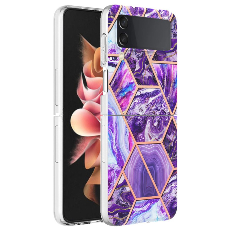 Coque Samsung Galaxy Z Flip 4 Marbre Géométrique