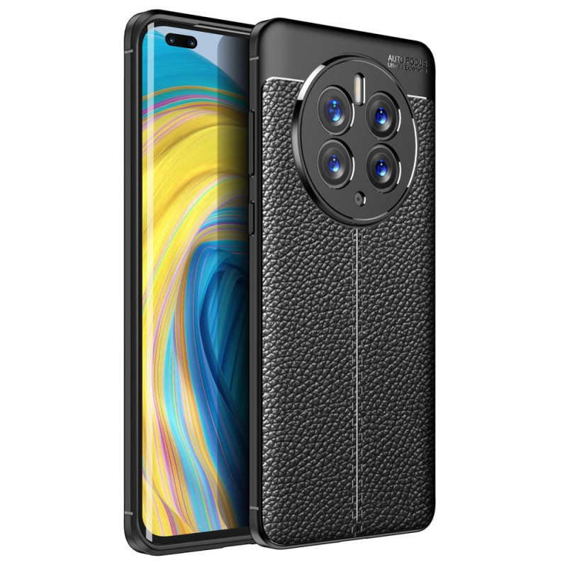 Coque Huawei Mate 50 Pro Effet Cuir Litchi Double Line