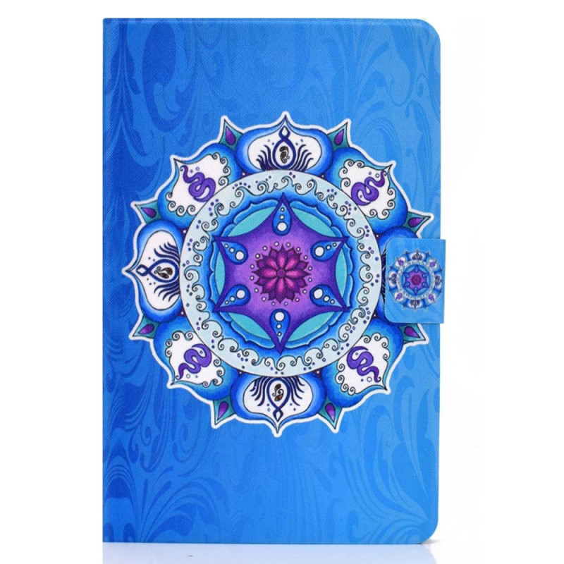 Housse iPad 10.9" (2022) Mandala sur Fond Bleu