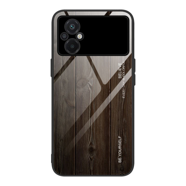 Coque Poco M4 5G Verre Trempé Design Bois