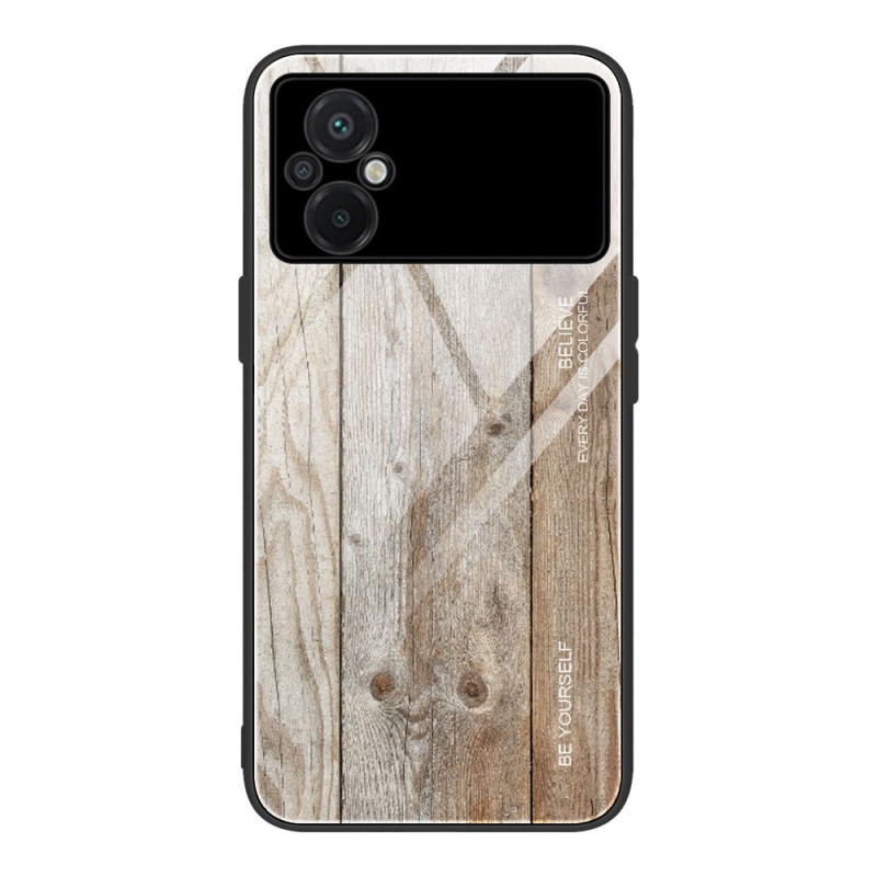 Coque Poco M4 5G Verre Trempé Design Bois