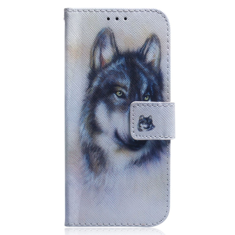 Housse Xiaomi Redmi A1/A2 Loup Aquarelle