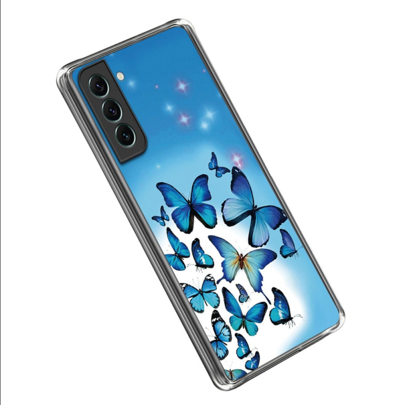 Coque Samsung Galaxy S23 5G Papillons Bleus