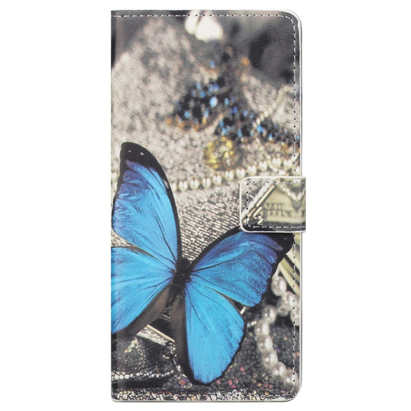 Housse Samsung Galaxy S23 5G Papillon Bleu