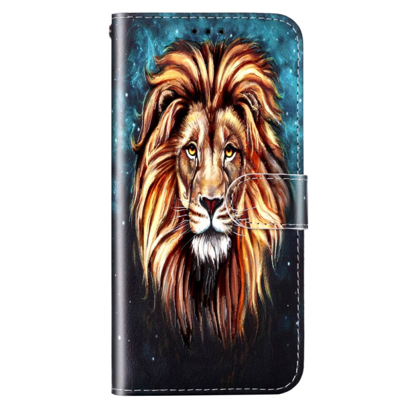 Housse Samsung Galaxy A04s Lion à Lanière