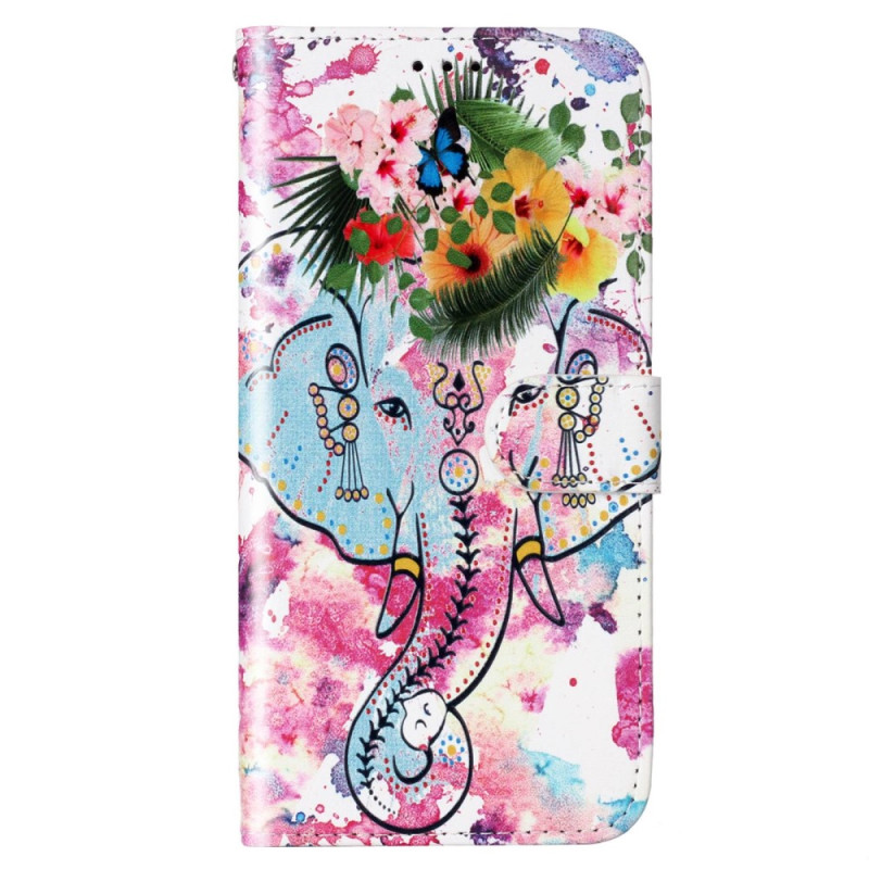 Housse Samsung Galaxy A04s Éléphant Tribal à Lanière