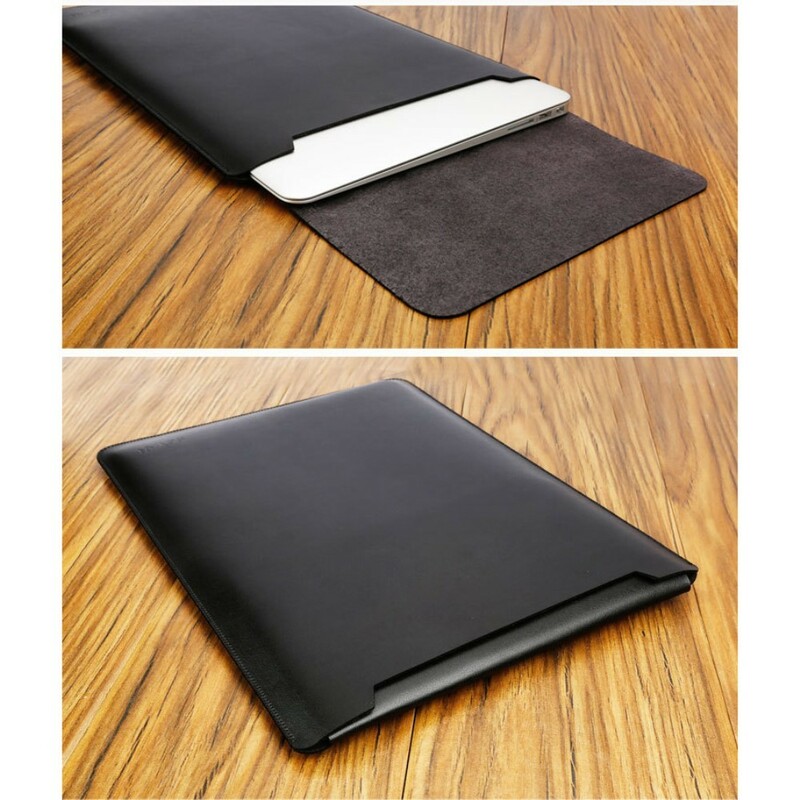 Pochette MacBook 12 pouces Simili Cuir Fermeture Magnétique