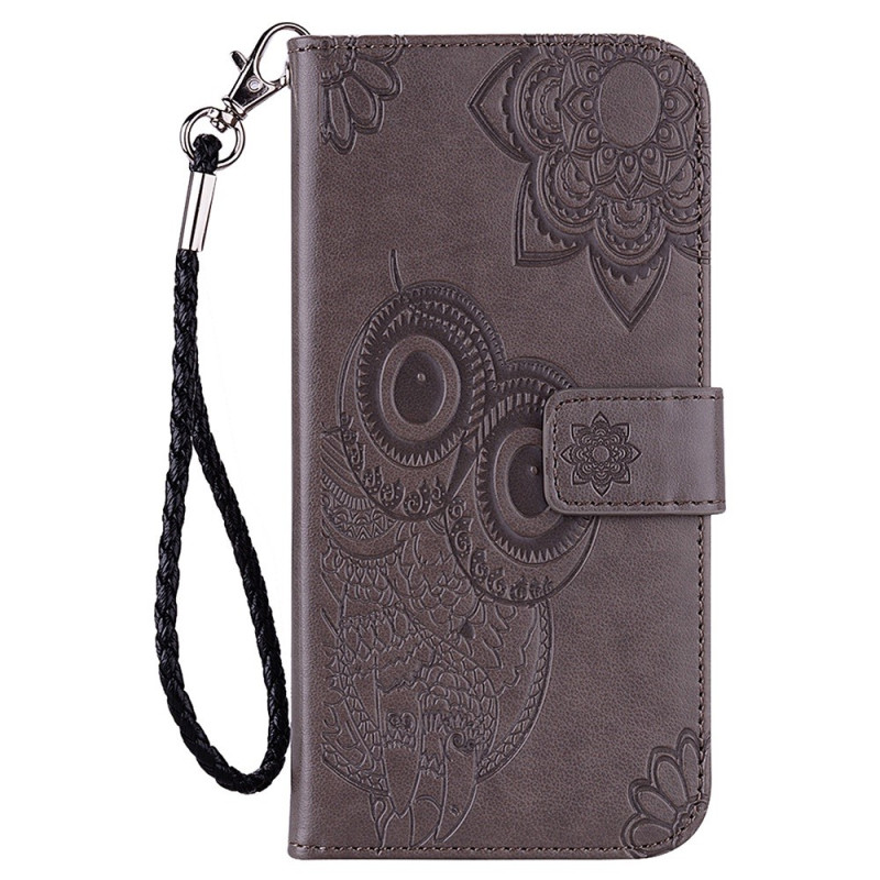 Housse Samsung Galaxy S23 5G Hibou Mandala et Lanière