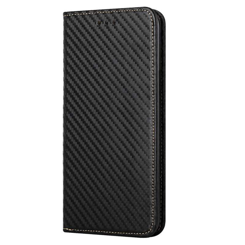 Flip Cover Samsung Galaxy S23 Plus 5G Style Fibre Carbone à Lanière