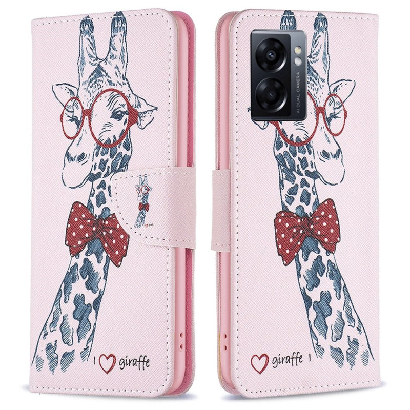 Housse Oppo A77 5G / A57 5G Girafe Intello