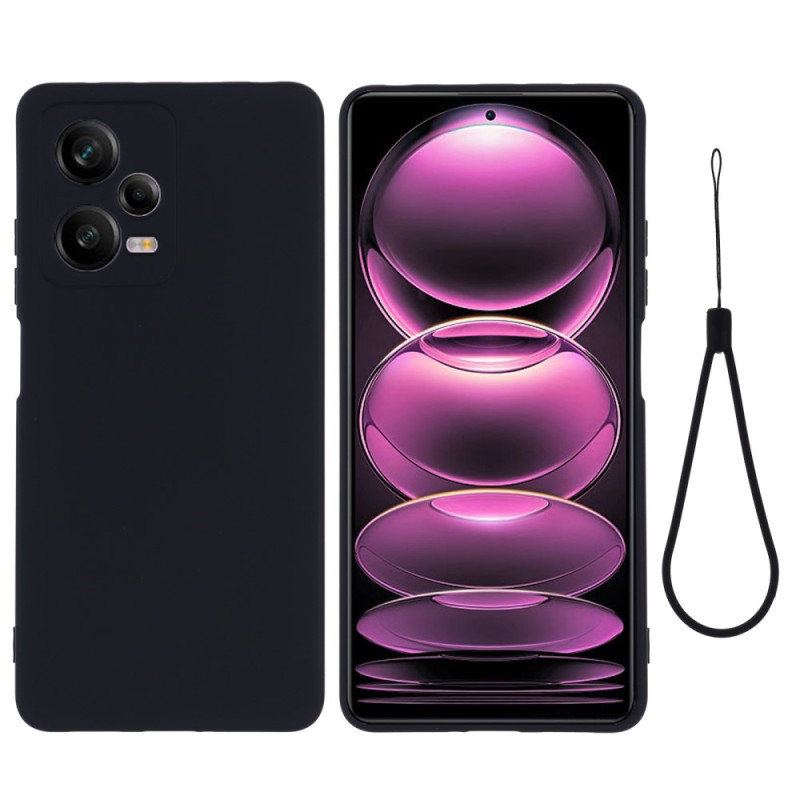 Coque Xiaomi Redmi Note 12 Pro Plus Silicone Liquide avec Lanière