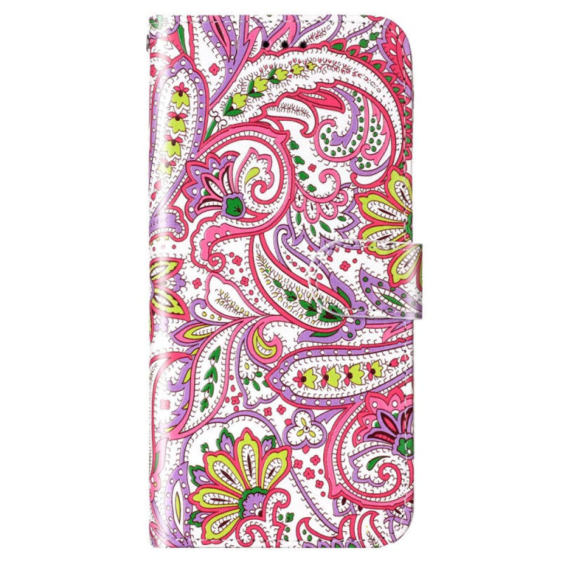 Housse Oppo A57 / A57 4G / A57s Motif Cachemire à Lanière