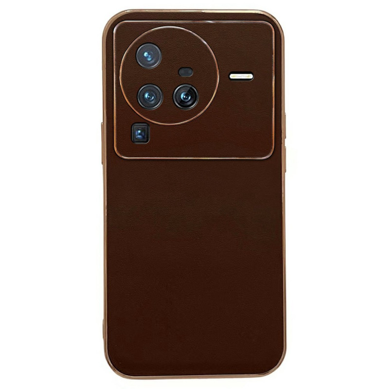 Coque Vivo X80 Pro Véritable Cuir Élégance