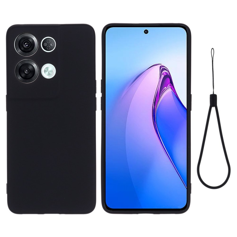 Coque Oppo Reno 8 Pro Silicone Liquide à Lanière