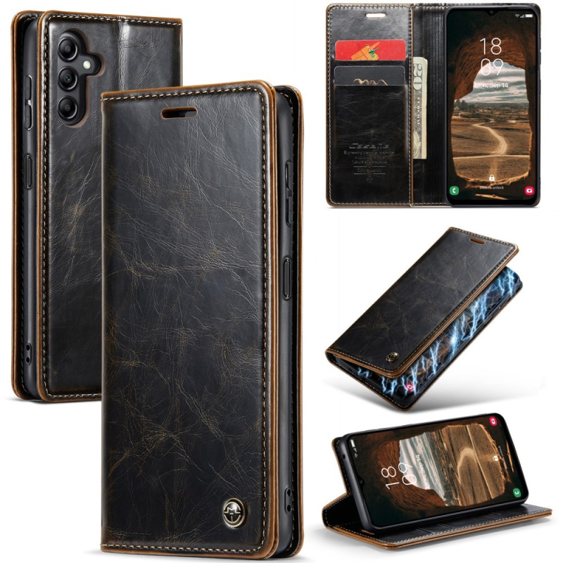 Flip Cover Samsung Galaxy A14 5G Simili Cuir Ciré CASEME