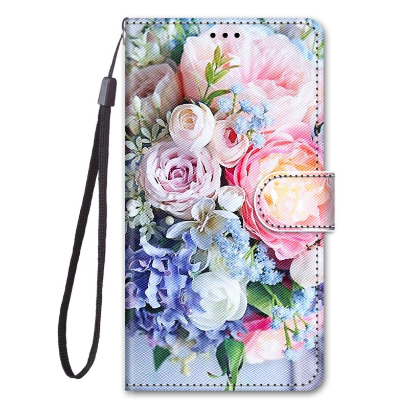 Housse Xiaomi 12 / 12X / 12S Jolies Fleurs avec Lanière