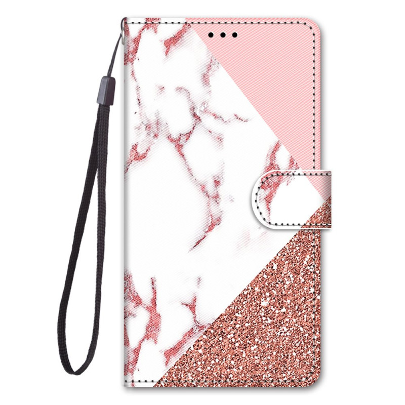 Housse Xiaomi 12 / 12X / 12S Triangle en Marbre et Paillettes