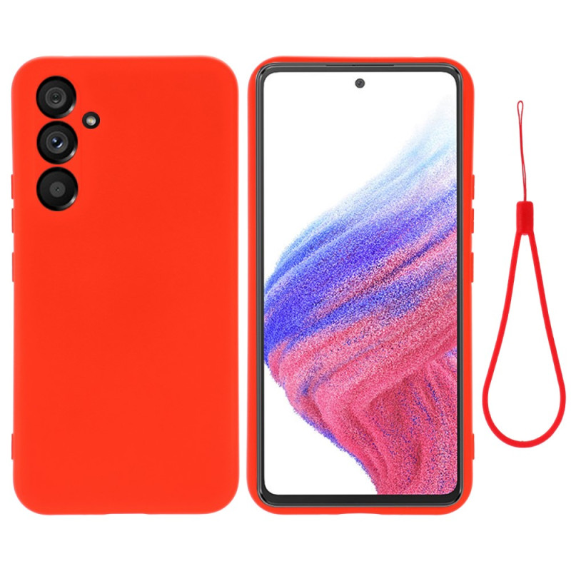 Coque Samsung Galaxy A54 5G Silicone Liquide avec Lanière