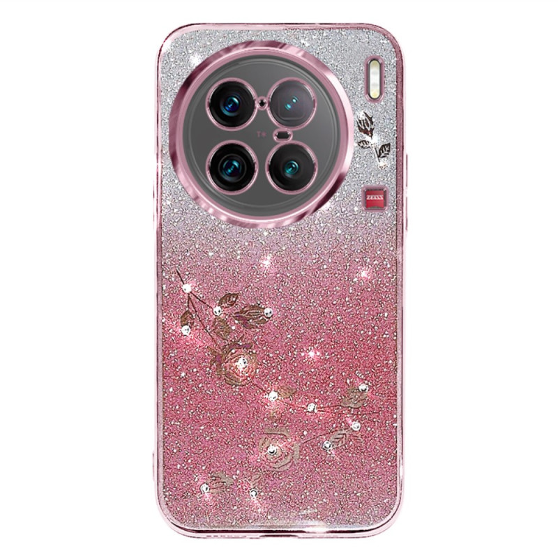 Coque Vivo X90 Pro Paillettes Roses