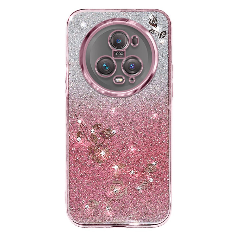 Coque Honor Magic 5 Pro Paillettes Roses