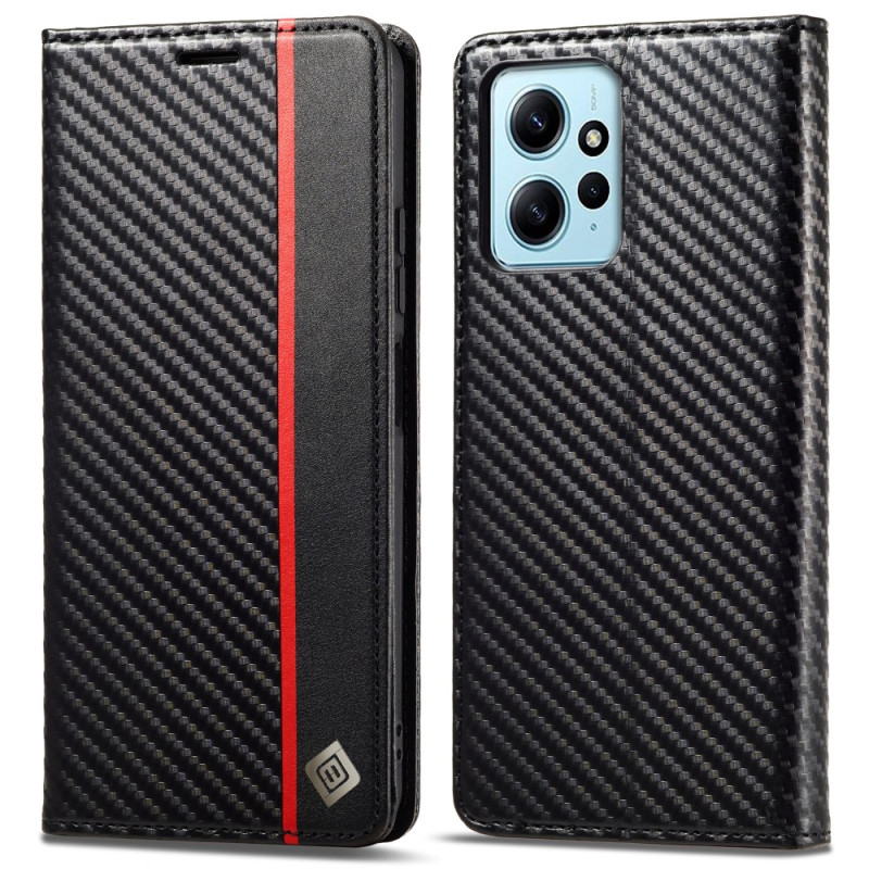 Flip Cover Xiaomi Redmi Note 12 4G Fibre Carbone LC.IMEEKE