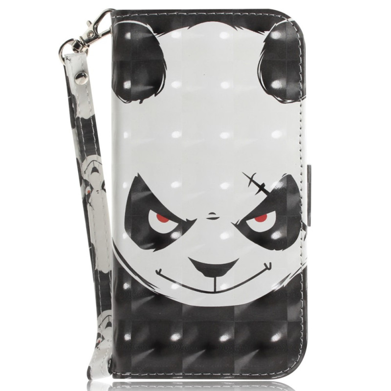 Housse Honor Magic 5 Lite Angry Panda à Lanière