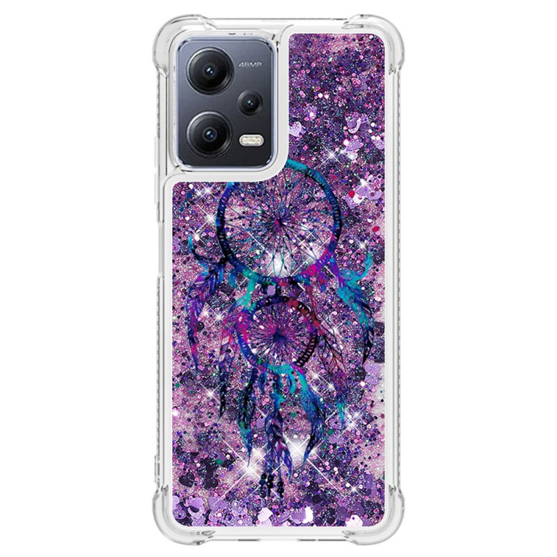 Coque Xiaomi Redmi Note 12/Poco X5 5G Paillettes Attrape Rêves