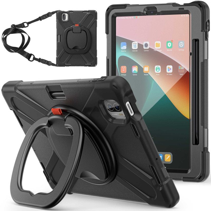 Coque Xiaomi Pad 5 / Pad 5 Pro Anneau Rotatif et Sangle de Portage