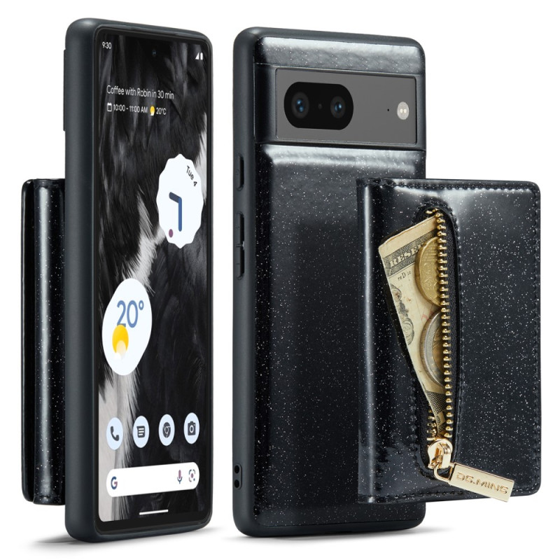 Coque Google Pixel 7 Paillettes Porte-Cartes Détachable