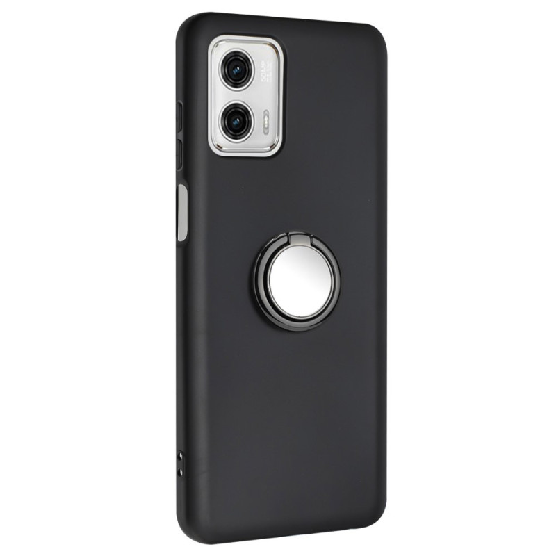 Coque Moto G73 5G Silicone Mat Anneau Rotatif