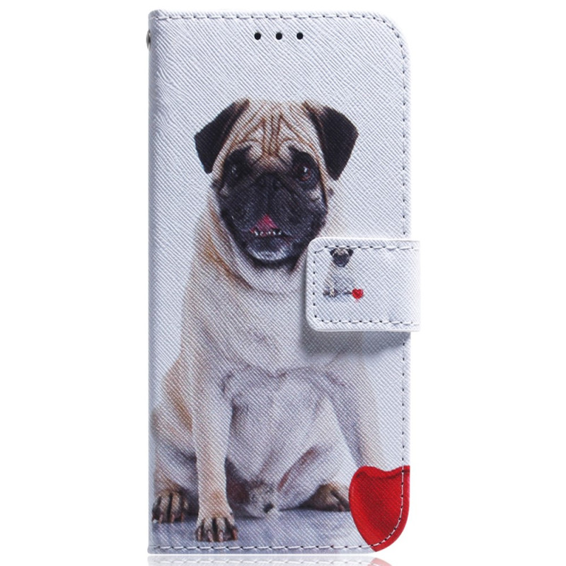 Housse Moto G13/G23/G53 5G Pug Dog à Lanière