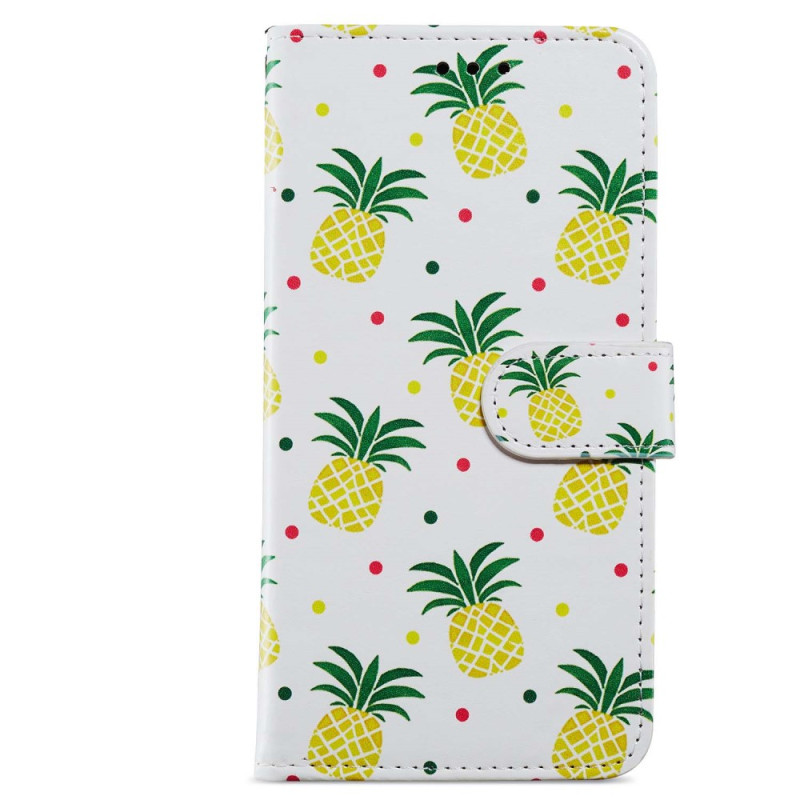 Housse Moto G13/G23/G53 5G Ananas à Lanière