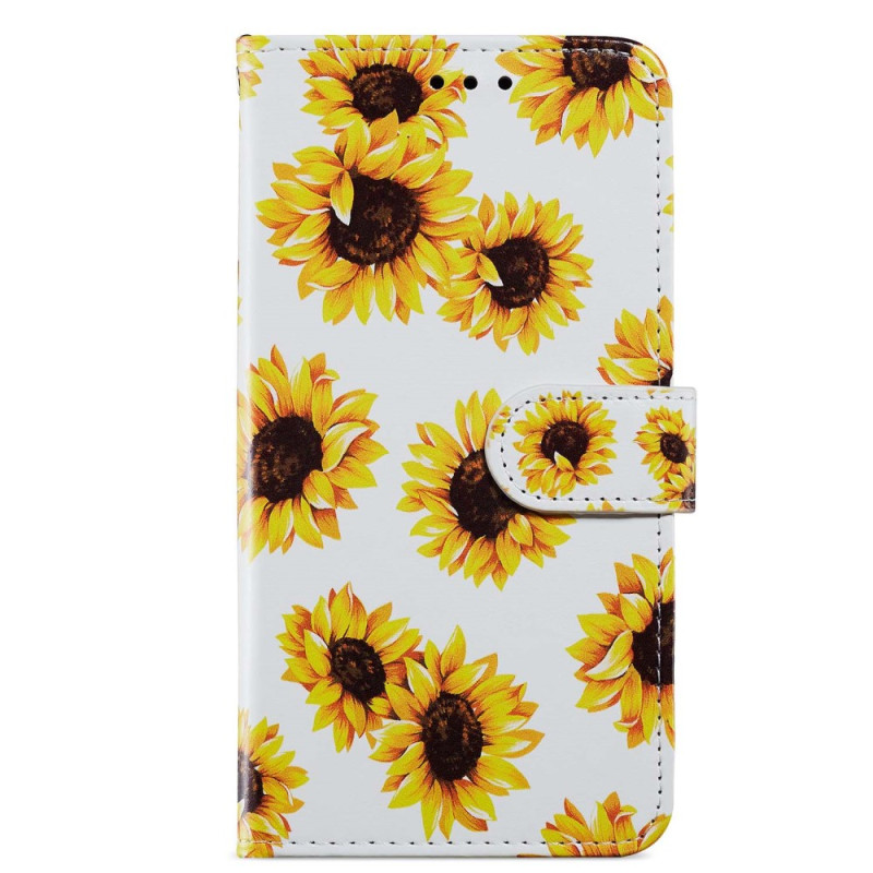 Housse Moto G13/G23/G53 5G Florale à Lanière