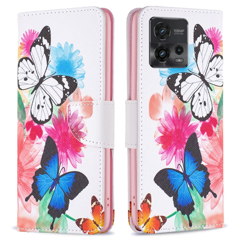 Housse Moto G72 Papillons