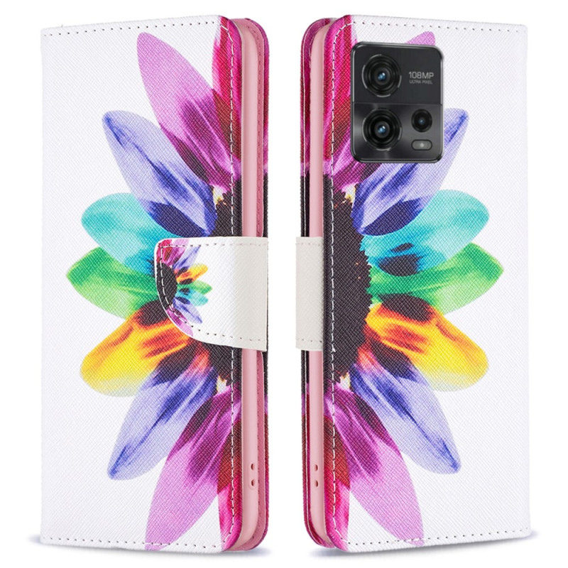 Housse Moto G72 Fleur Aquarelle