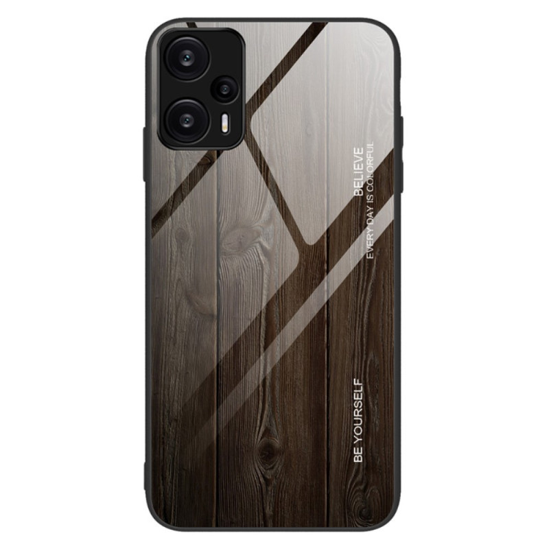 Coque Poco F5 Verre Trempé Design Bois